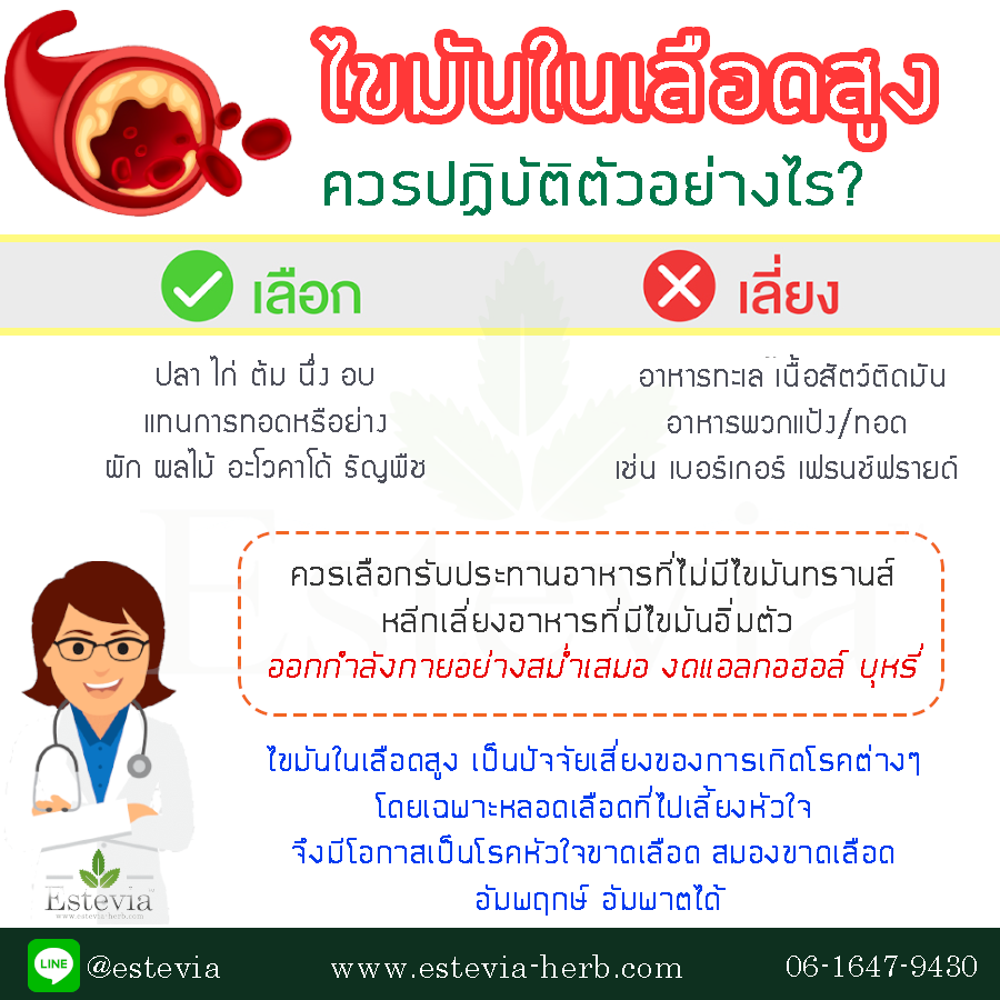 คอเลสเตอรอลสูง ไขมันในเลือดสูงกินอะไรดี